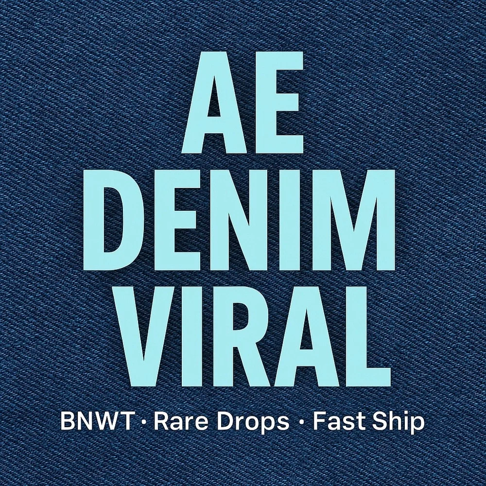 AE Stretch Low-Rise Baggy Wide-Leg Jeans • Light Bright Indigo • Size 4R BNWT - Picture 2 of 3